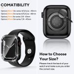2 in 1 Bling Waterproof Case for Apple Watch Series 8 7 41mm, 360 Protective PC Cover Front & Back Bumper with Tempered Glass Screen Protector, Crystal Diamond iWatch Cases for Women, 41mm Silver - Image 7